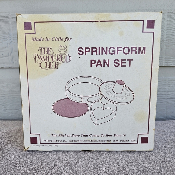 Vintage 1994 Pampered Chef Heart Shaped Springform Pan Set Instructions Box - Picture 12 of 12